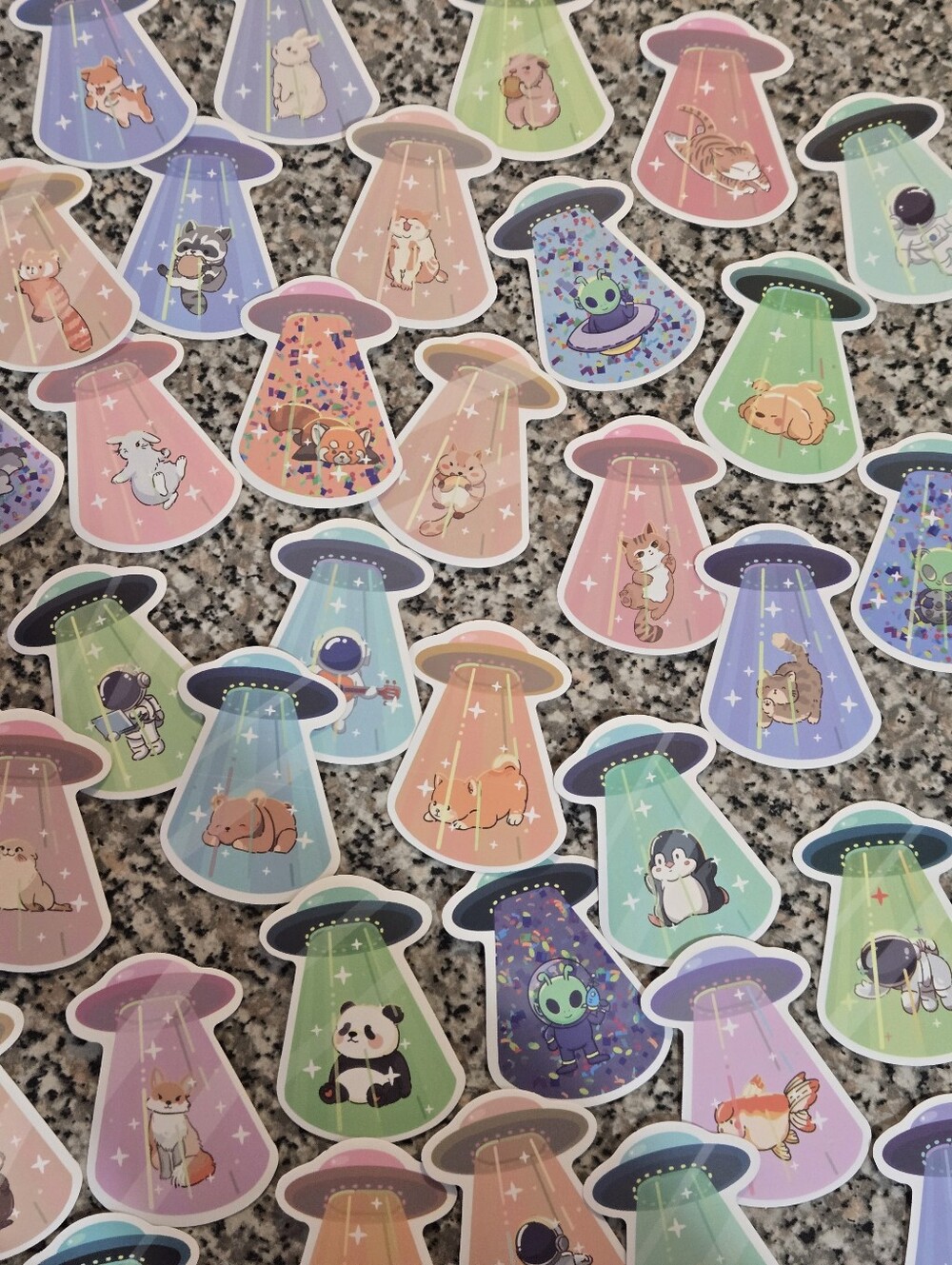 UFO Animal Sticker Set - Picture 5 of 7